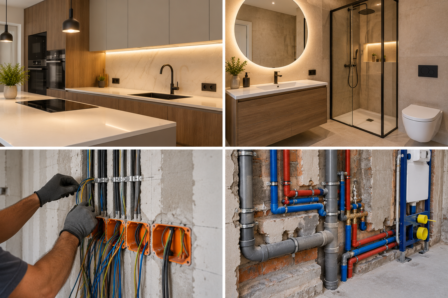 Electricidad y fontanería en Barcelona: instalaciones eléctricas, tuberías y reformas de cocinas y baños