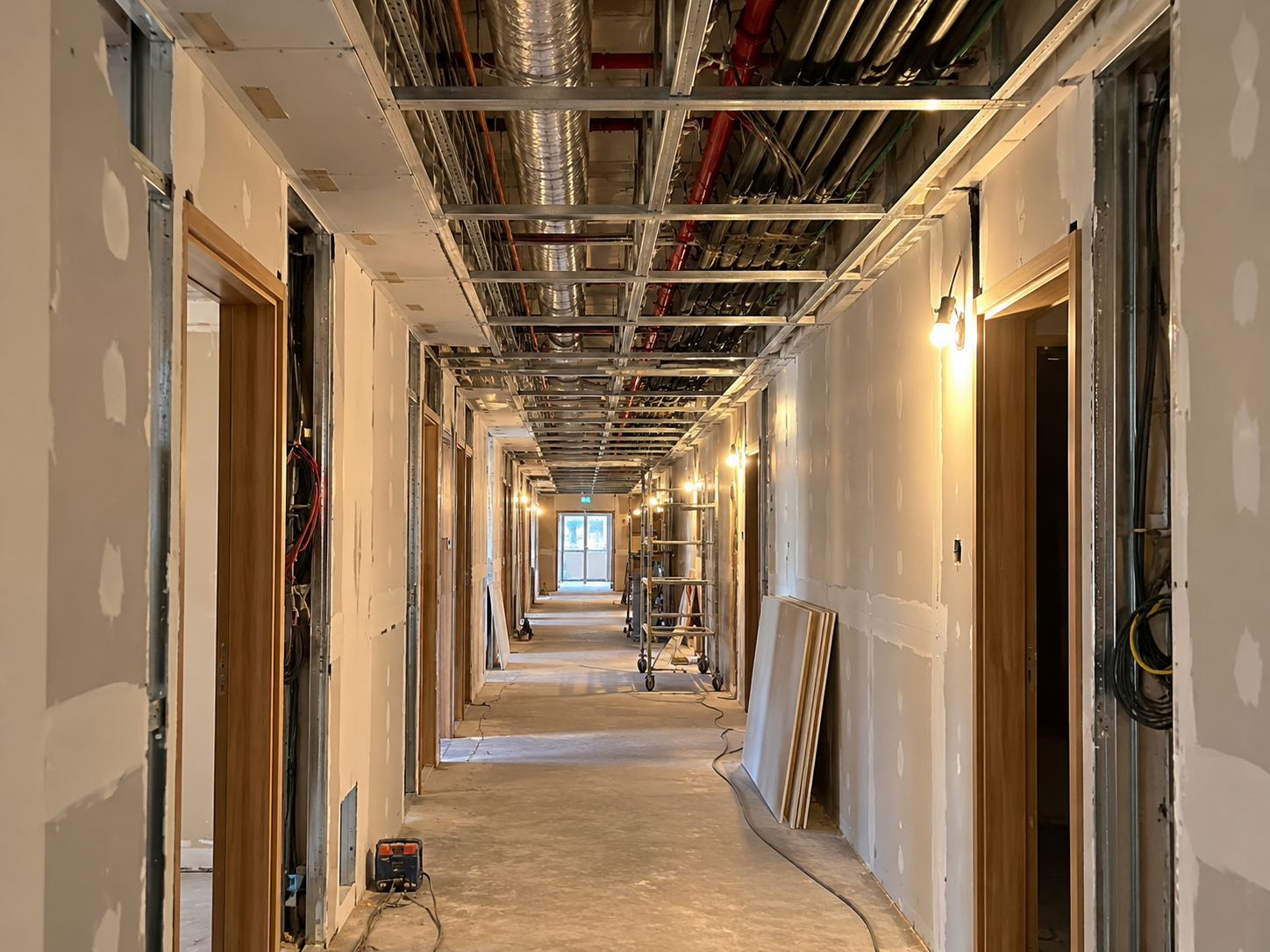 Trabajos de construcción y acondicionamiento interior de local comercial